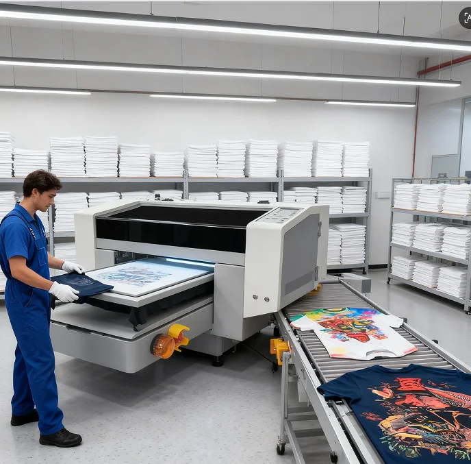 A3 A4 DTG Garment Digital Flatbed T-Shirt Printer Automatic Motor Epson Head Direct-to-Garment Textile Material Ink Home Use