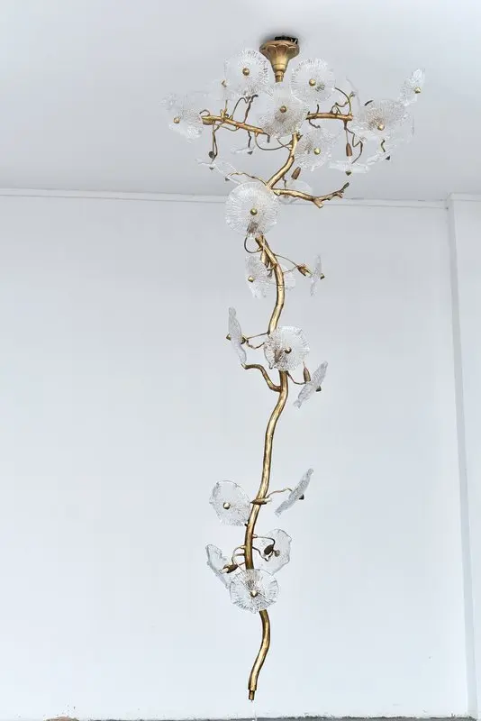 MEEROSEE Flower Branch Chandeliers Pendant Lamp Lampara De Techo Chandelier Crystal Lights Luxury MD87011