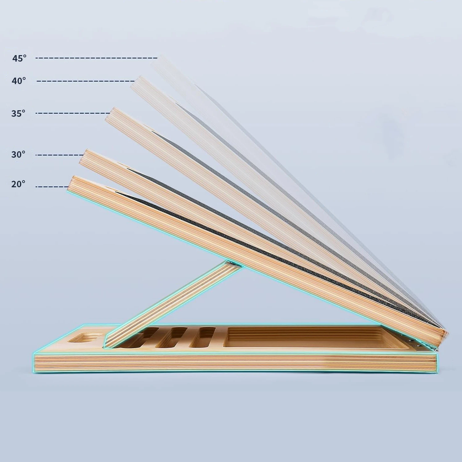 Planche D'étirement Mollets Portable - 16 Niveaux, Timer Intelligent - Pente Ajustable Pour Stretching, Entraînement - Charge 400kg