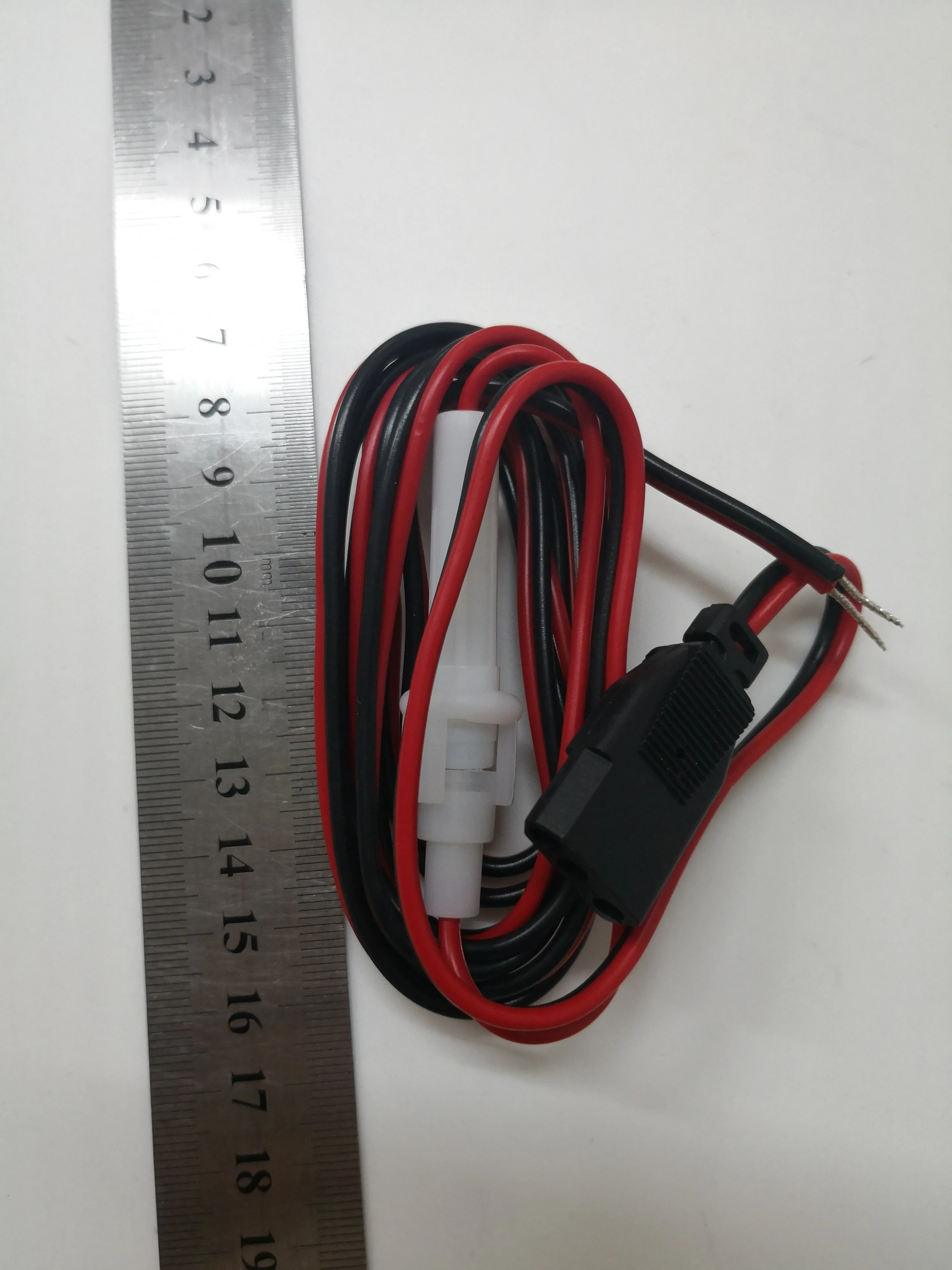 Factory 4.8 ft Fused 2-Wire 3 Pin CB Radio Power Cord Stripped Ends Replacement Communication Cable for Car Radio