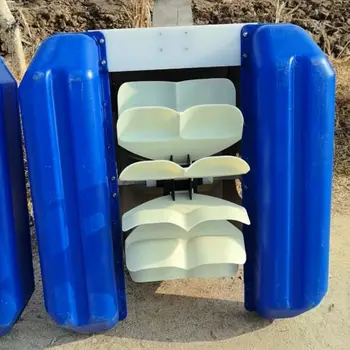 48v Shrimp and Crab Marine Thruster Pusher, Marine Ultra-high-speed Self-floating Water Paddle Wheel Thruster Open Wheel