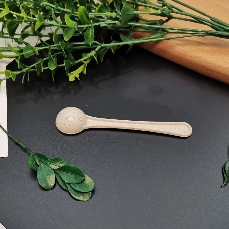 1g 2ml 2cc Plastic Measuring Spoon Scoop Whey Protein Powder Spoon for Kitchen Salt Scoop Degradable Wheat Straw Material