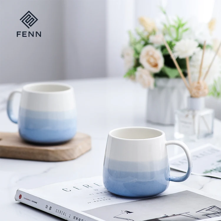 FENN Custom Printed 13oz Coffee Ceramic Mugs Ceramic Cup with customized logo Wholesale Ceramic Sublimation Mug Gift