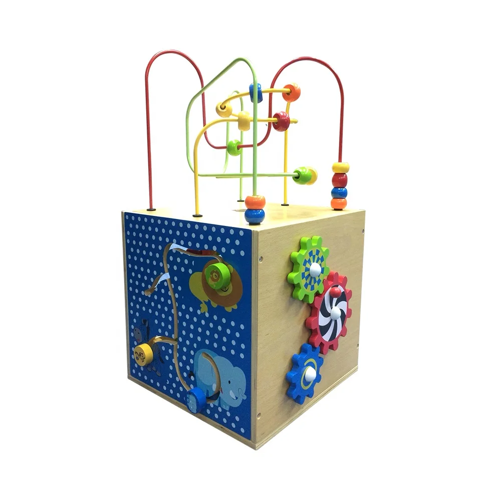 Giant Wooden Activity Cubes with Accessories for Kids