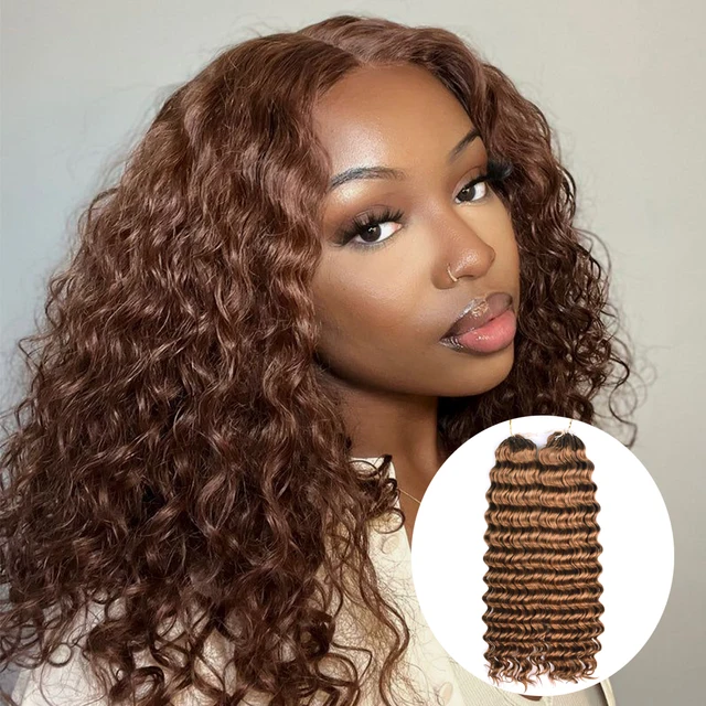 KAMA Virgin Hair Weaving Crochet Braiding Feather Extensions Wholesale Deep Wave Curly for Box Braids