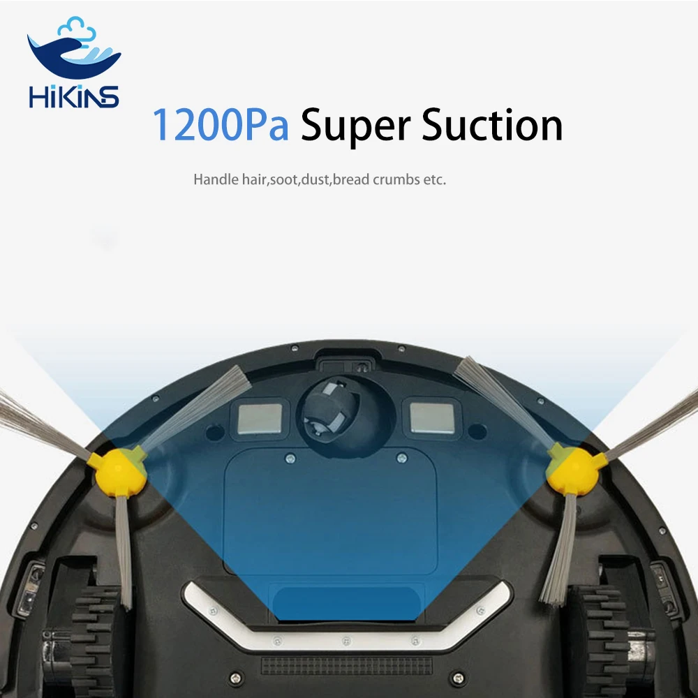 Высоковсасывающий бытовой Автоматический робот-пылесос Hikins 1200 ПА для домашнего использования