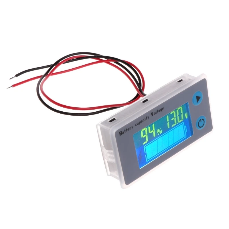 LCD 10-100 V acide plomb batterie au lithium capacité indicateur voltmètre numérique 