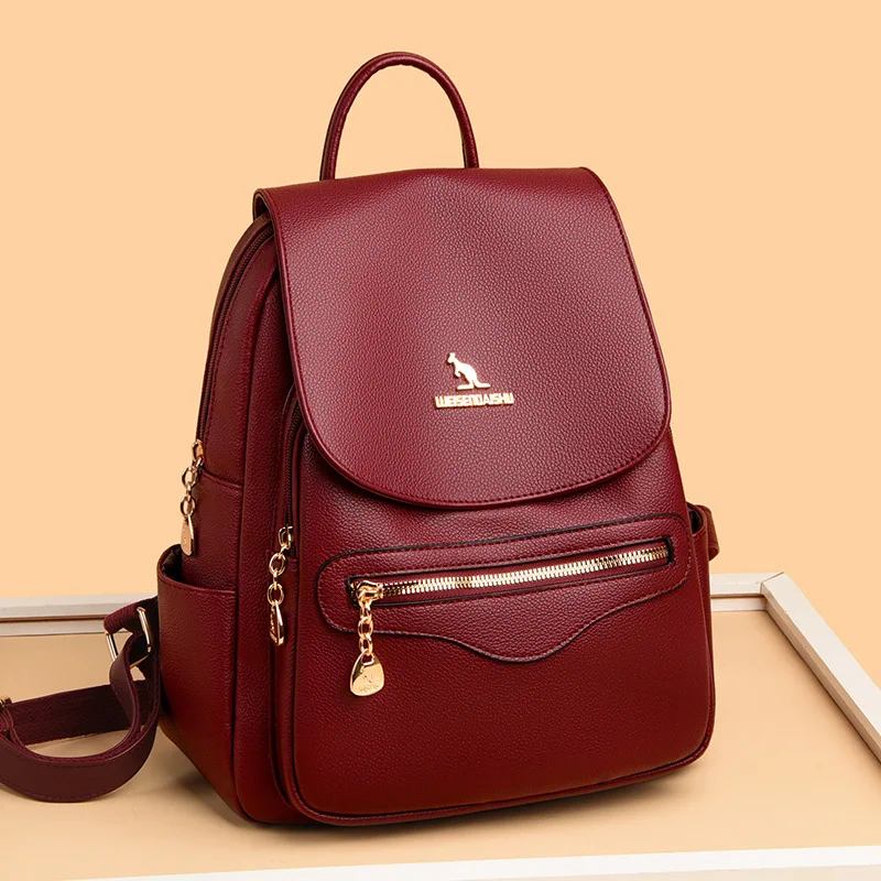black gold leather backpack Mini Pebble Crossbody Backpack