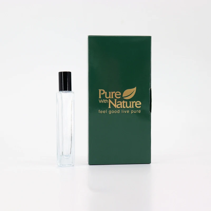 Luxury Custom Fragrance Essential Oil Mini 5ml 8ml 10ml Perfume Roll on Bottle Portable Paper Gift Box Packaging Box With Magnet
