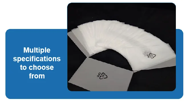 CPE Frosted Flat Pocket Phone Data Cable Milky White Packaging Bag Semi Transparent CPE Frosted Self-adhesive Bag