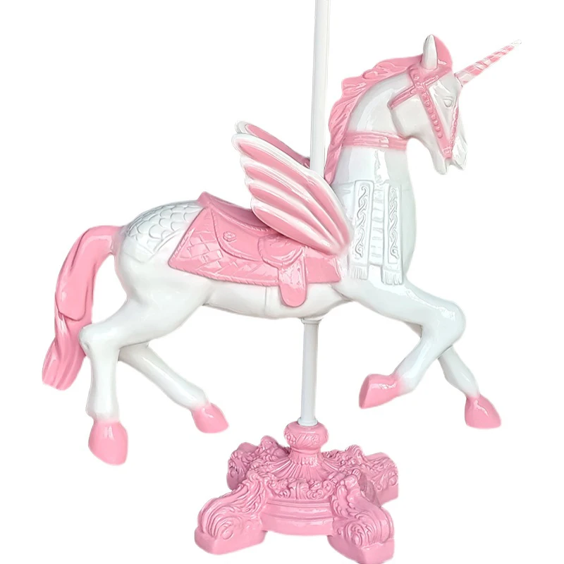 Support Customized Life Size Animal Sculpture Carousel Horse/fiberglass Carousel Horse/full Size Carousel Horse for Sale