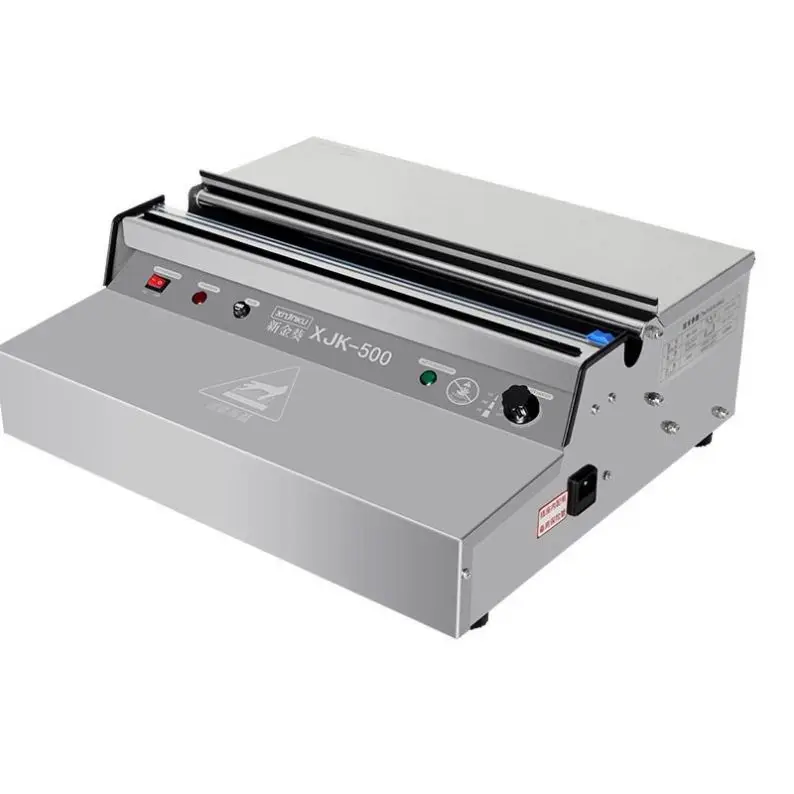TEBAK Semi-automatic Supermarket Handheld Food Meat Cheese Fruit TableTop Cling Film Wrap Cutting Sealing Packaging Machine