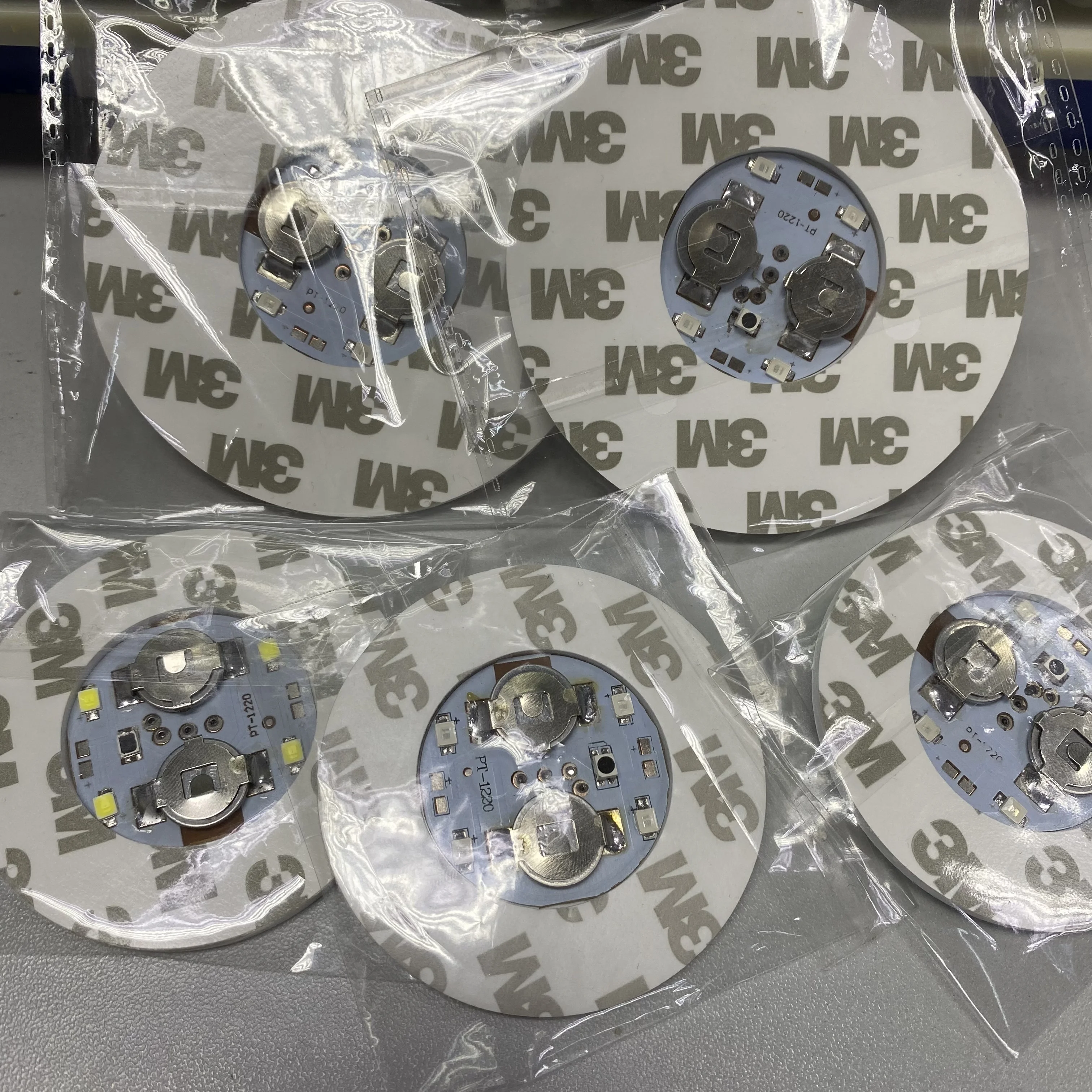 60mm Led Bottle Light 3m Sticker Led Pad Flashing Led Coaster Led