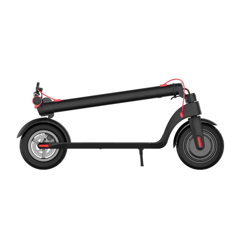 Two-wheel folding electric adult scooter with mudguard and waterproof dashboard