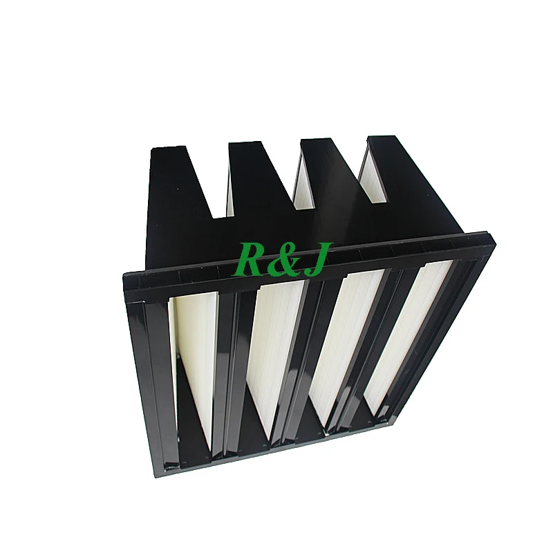 Factory Direct V Cell Ahu Hepa Filter Medium Efficiency F7 F8 H13 H14 ...