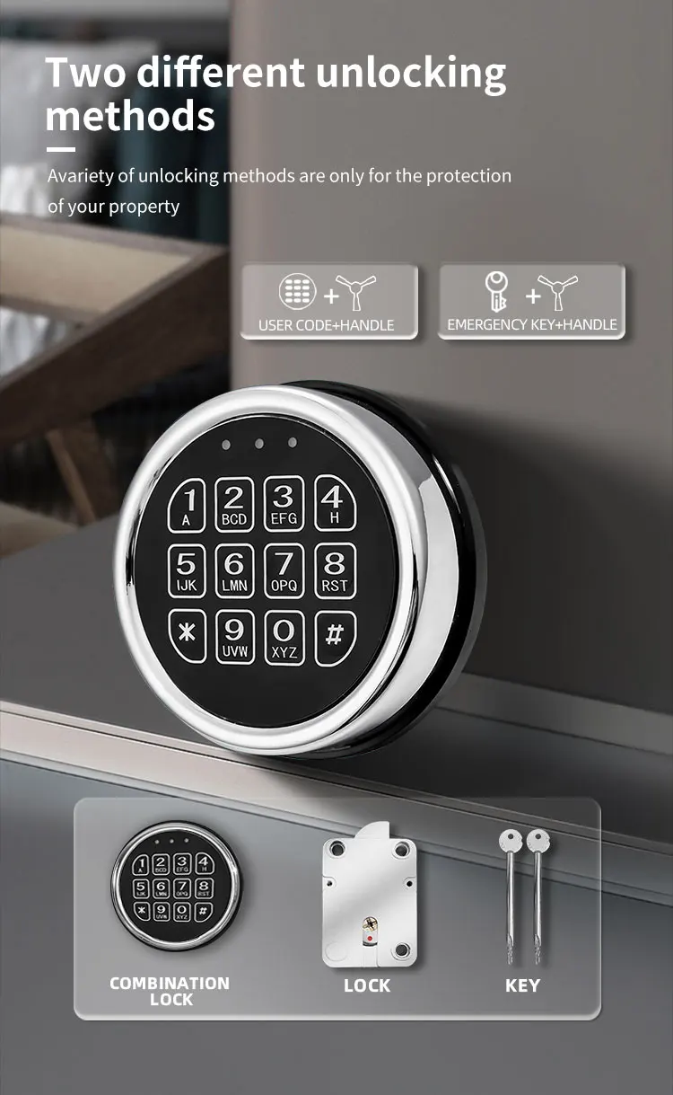 CEQSAFE High Security Box Digital Locker Home Fireproof Cash Deposit Safe Cabinet details