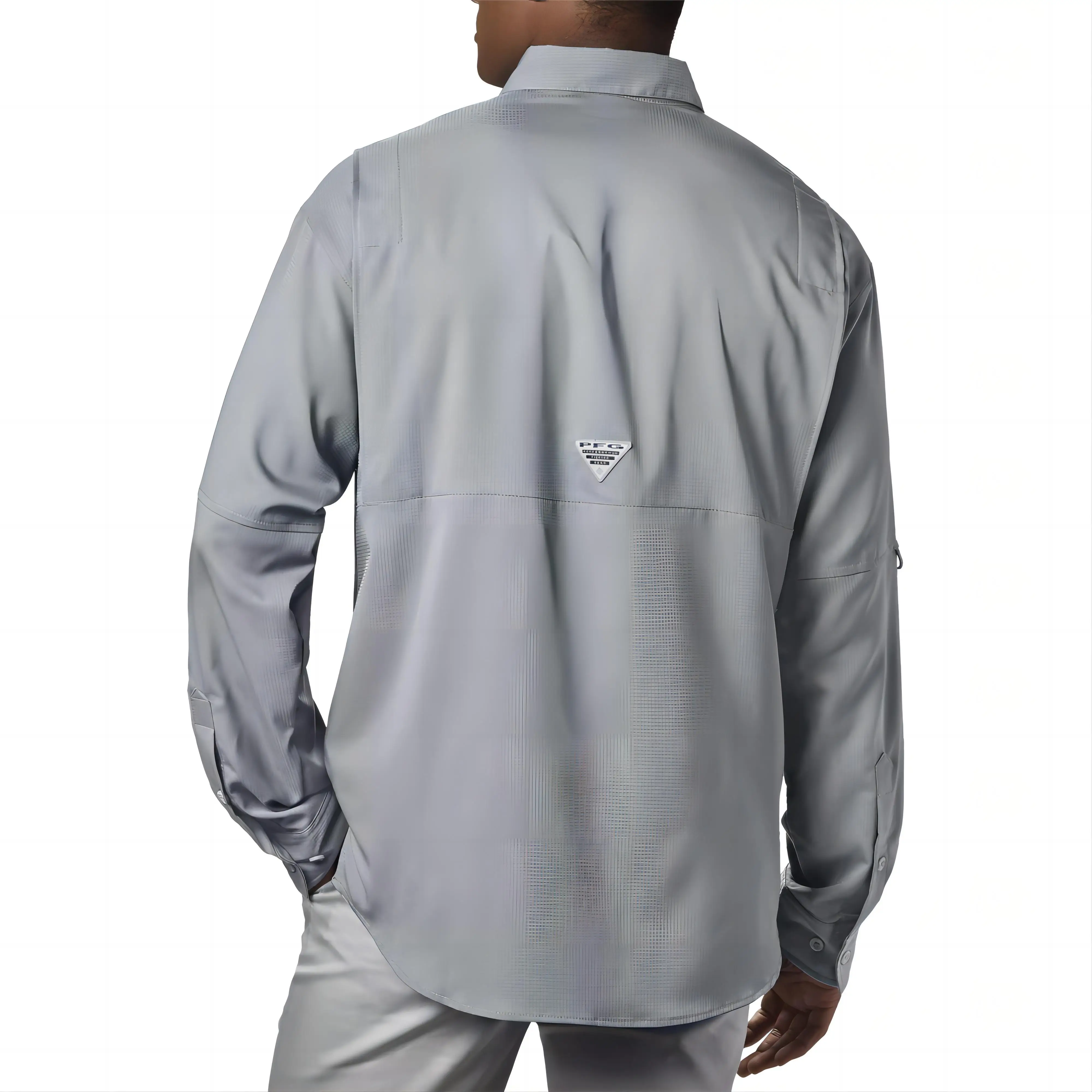Sun Protection Fashion Long Sleeve Button Down Fishing Shirts Custom