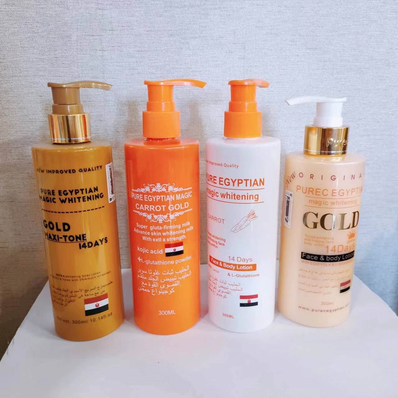 300ml Super Gluta Firming Milk Carrot Gold Skin Whitening Kojic Acid Face And Body Lotion Cream
