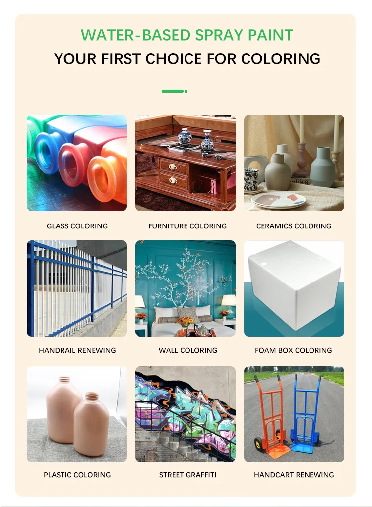 Hosen Waterbased Aerosol Spray Paint Eco Friendly Acrylic Spray Paint