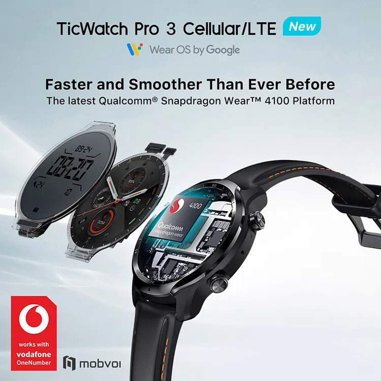 TicWatch Pro 3 Ultra LTE Wear OS Smartwatch Vodafone and Orange Snapdragon  Wear 4100 Watch Blood Oxygen IHB AFiB Detection NFC|Smart Watches| -  AliExpress