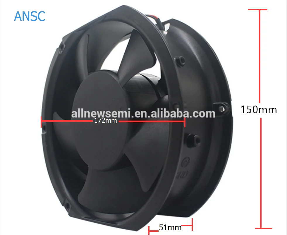 Durable/Large air volume /High speed/Mute/Long life/High quality AFA17251 17CM 155CFM 172x150x51 AC Brushless Axial flow Fan