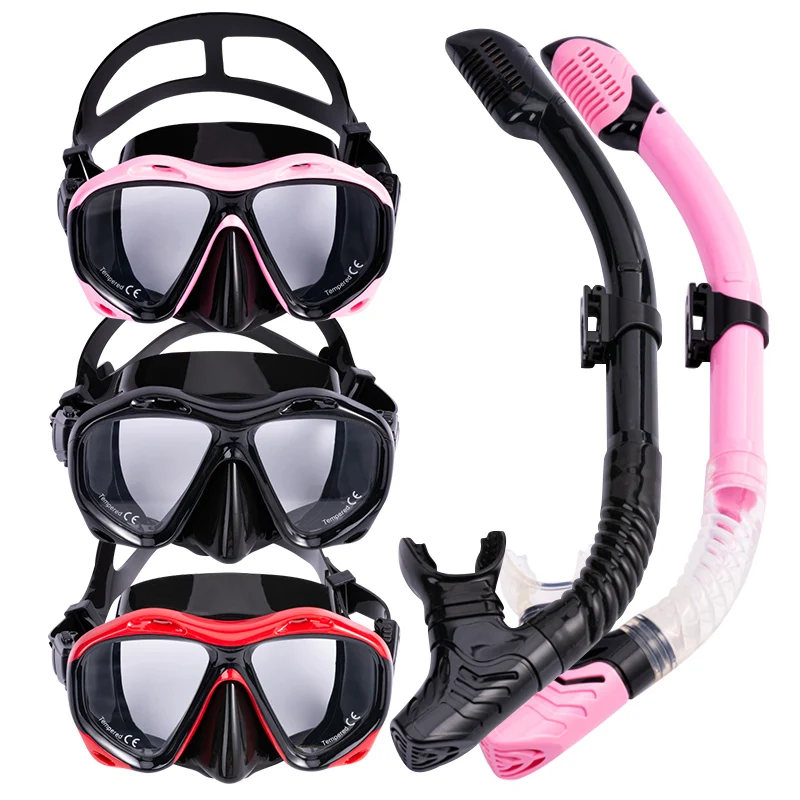 180 Degree Panoramic View Diving Mask - Anti-Fog Snorkel Set