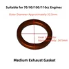 Medium exhaust gasket, 100 pieces