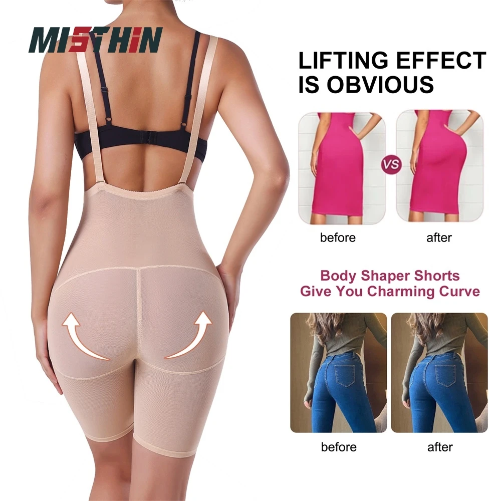 Seamless Women Shoulder Strap Shaping Underwear Body Butt Lifter Corset Panties Tummy Control Shaper Waist Trainer Shapewear details