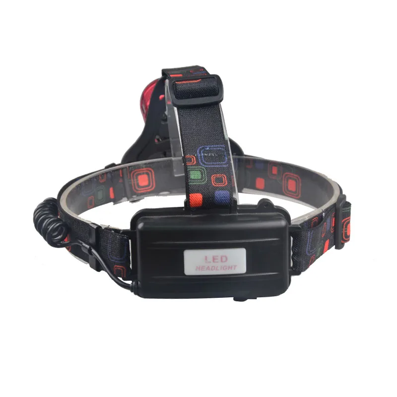 Adjustable Zoom Beam LED Headlamp 18650 Rechargeable Head Torch with Red Laser Pointer for Hunting Camping Mining