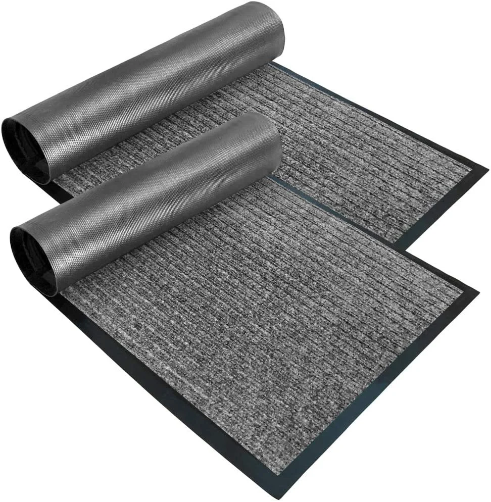 product high quality non woven seven striped carpet 100 polyester pvc backing door mat-69