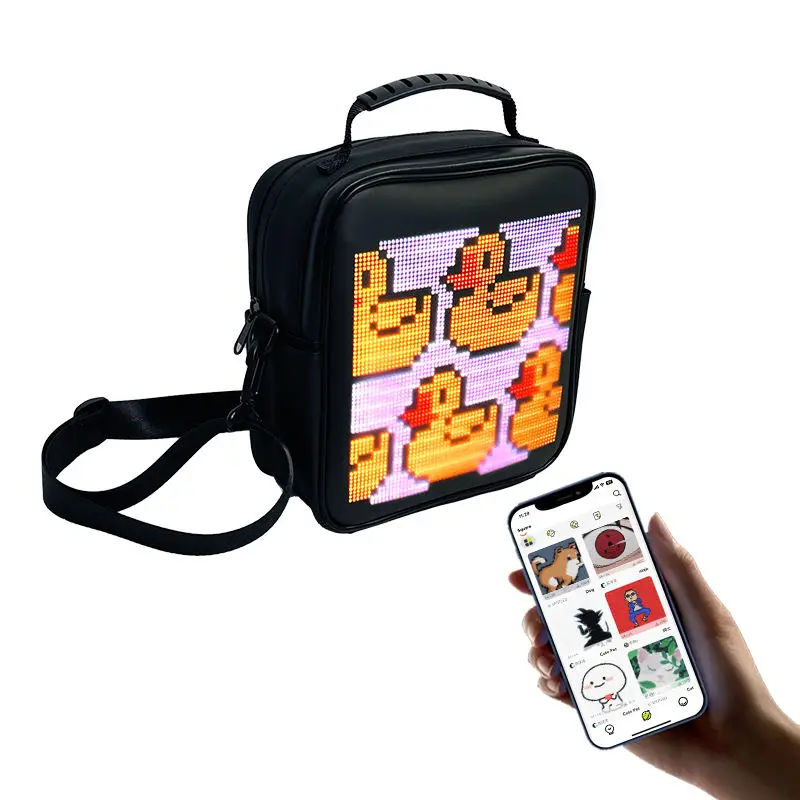 Men Women Walking Messenger Led Bags  Wireless Connect Display Personalized Screen Shoulder Back Pack LED