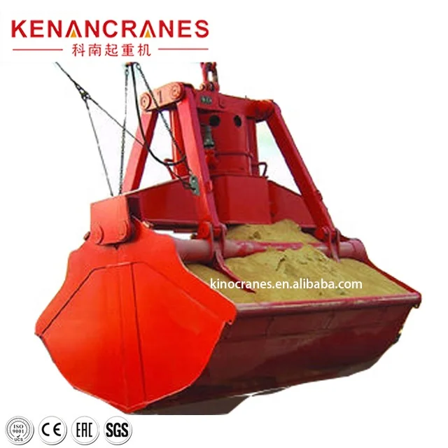 CE ISO Remote Control Bulk Carrier Material Handling Electro Hydraulic Clamshell Grab Bucket for Ship Crane