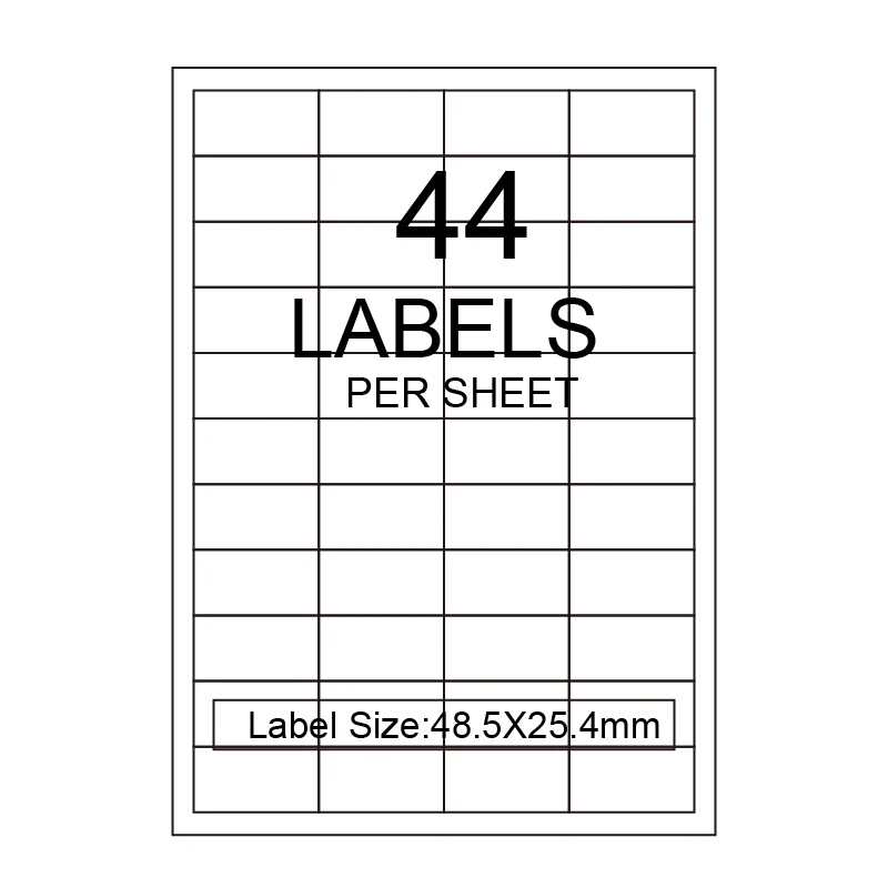 Fba Labels Sticker Half Sheet A4 Adhesive Shipping Labels Paper 44 Up ...