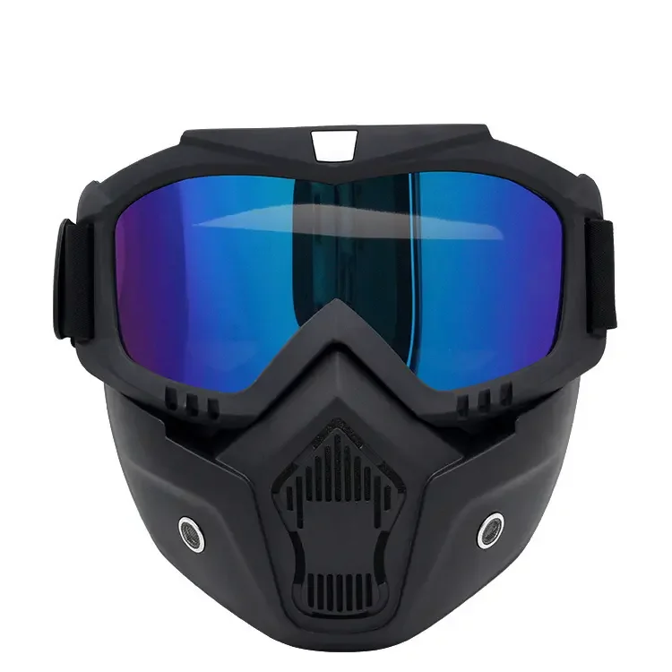 Yakeda Training Protection Goggles Motorcycle Detachable Skeleton Full Face Mask Tactical Glasses Skull Masks for Helmet