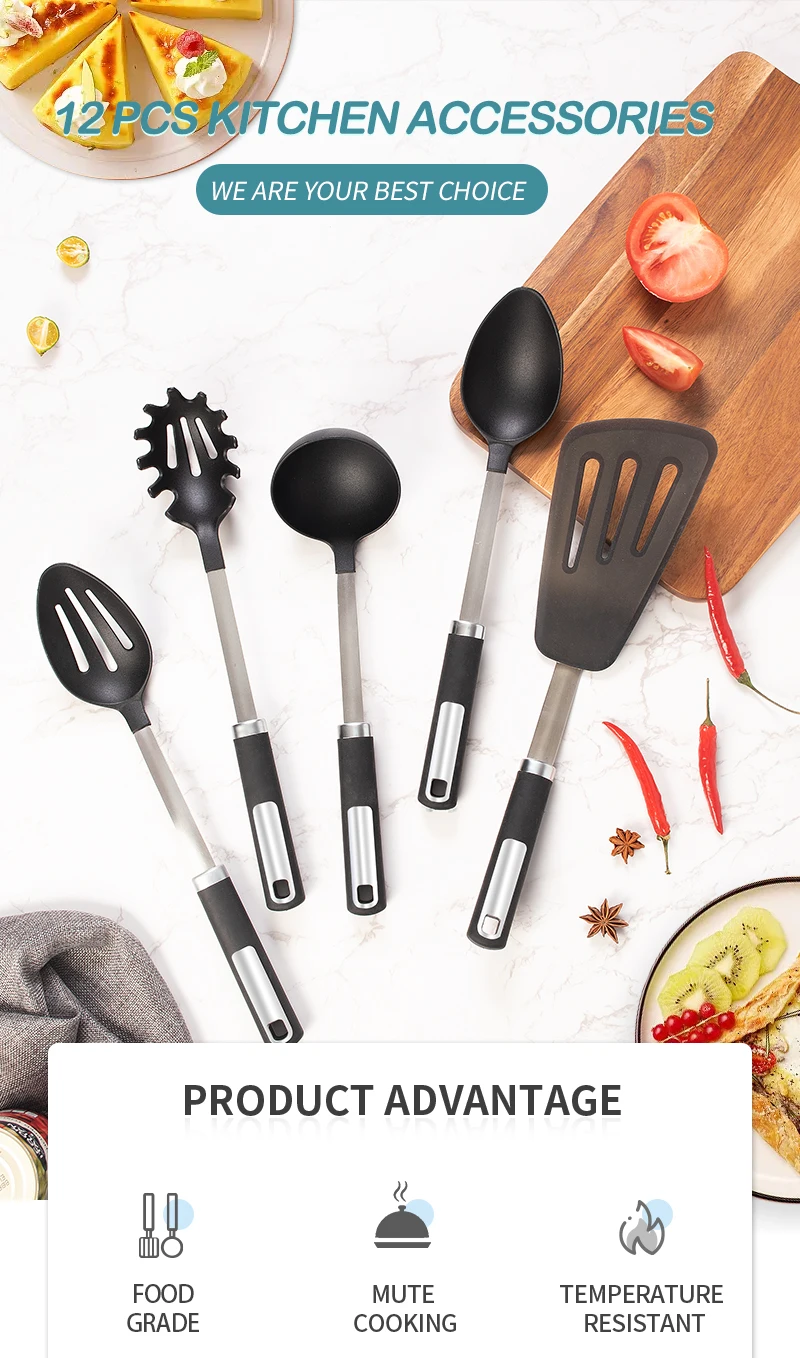 Wholesale Popular 12 Piece Kitchen Accessories Set Cook Tools Heat