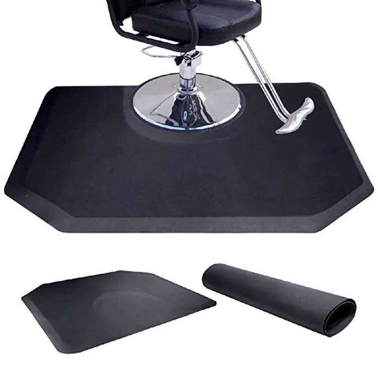Barber Station Hair Mat Anti Fatigue Pu Chair Beauty Salon Floor Square