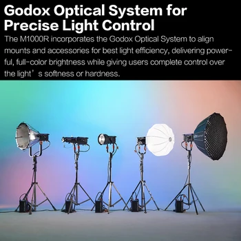 Godox M1000R K1 Set 1150W 1800K-10000K Full RGB Color LED Video Light Continuous Lighting Is Used for Photo and Video Shooting detail image