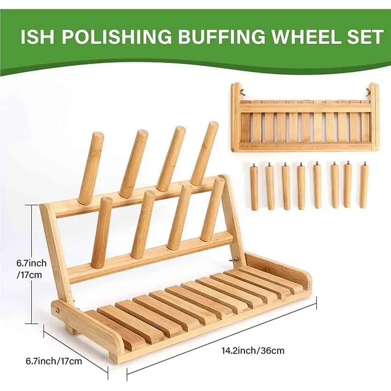 Bamboo Baby Bottle Drying Rack Kitchen Foldable Baby Bottle Holder Portable Dryer Rack Organizer