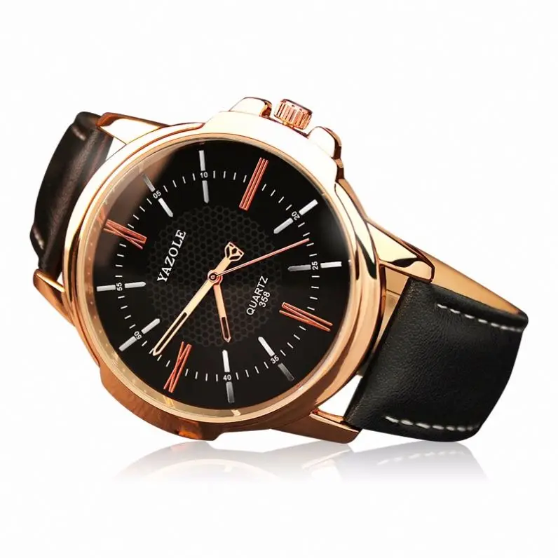 Yazole 358 Dropshipping Custom Logo Mens Quartz Watch Excel Pu Leather Band Waterproof Simple Storage Business Reloj Watch Buy Dropshipping Custom Logo Mens Quartz Watch Analog Display