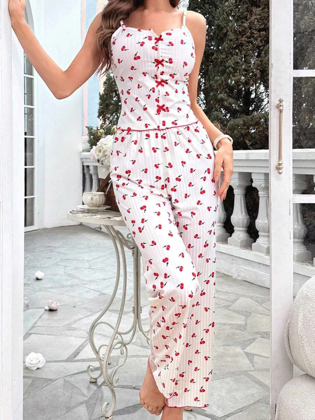 heart print contrast lace night dress OYOANGLE Women's Heart Print Contrast Mesh Cami Nightdress Cutout See Through Spaghetti Strap Nightgown Black Small at Amazon Women's Clothing store