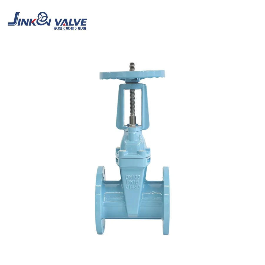 Water Supply Networks Manual Rising Stem Resilient Seat Gate Valve Flanged Ductile Iron Body EPDM Soft Seal Water Certified