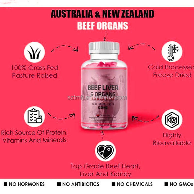 Beef Liver And Organs Gummies Beef Liver Capsules Beef Organ Supplement