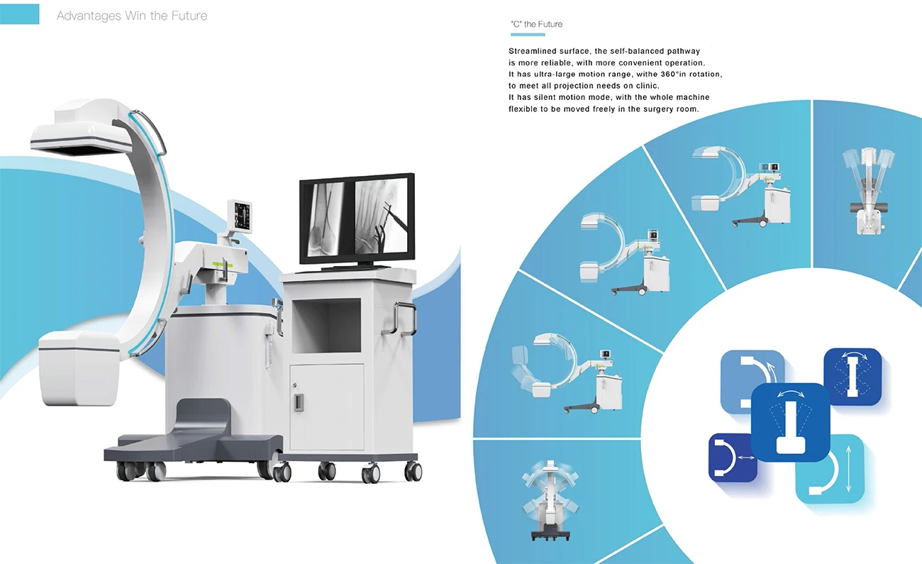 Professional Medical 5.6kw High Frequency Digital Fluoroscopy Mobile C ...