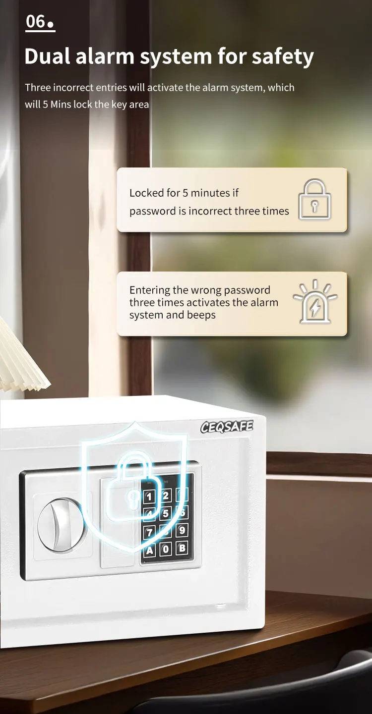CEQSAFE Cheap Price Combination Lock Electronic Digital Money Mini Safe Box for Money details