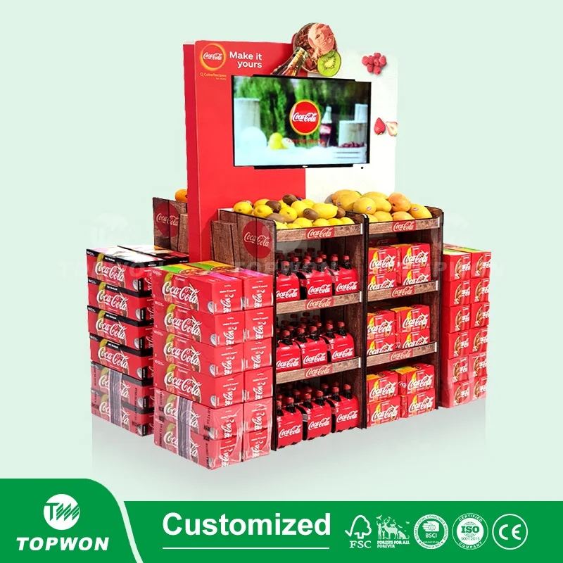 Corrugated Display Stand for Vegetable Seeds, Vegetable Seed Packet Cardboard Floor Display Stand