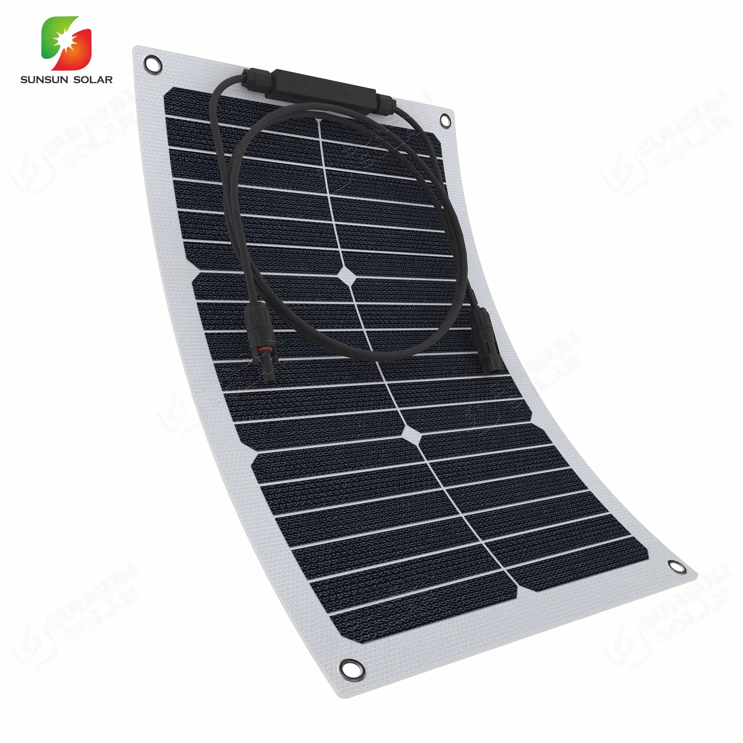 Полугибкие солнечные панели ETFE/PET OEM/ODM для морских фургонов, 20 Вт