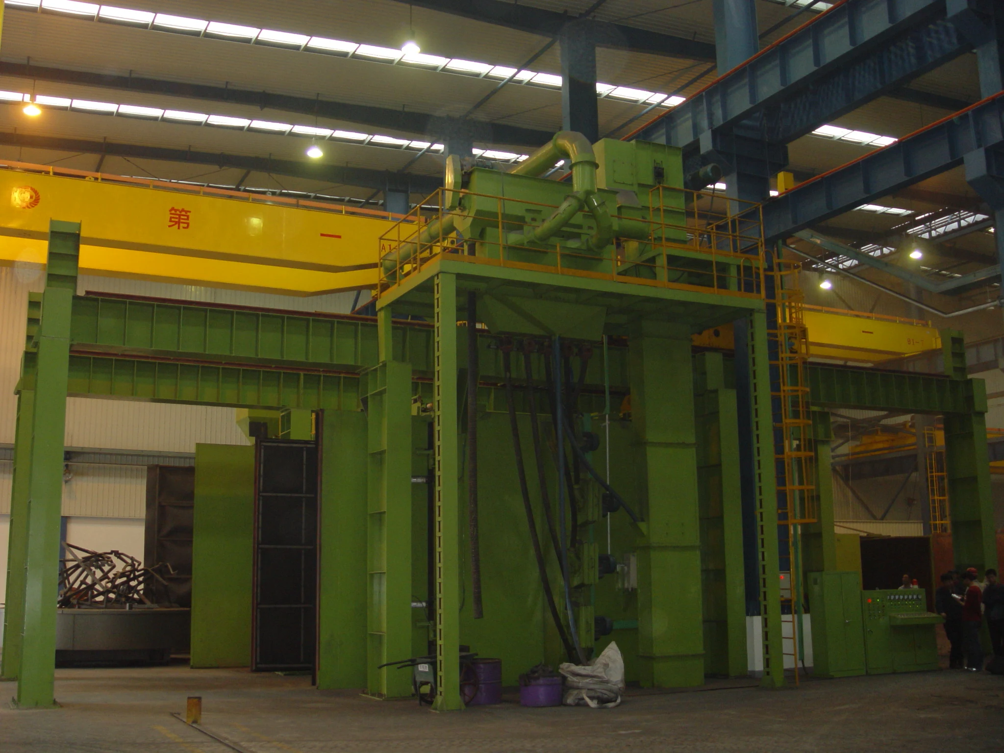 无污染吊杆式抛丸机无尘汽车零部件勾手投篮blaster带钩链条