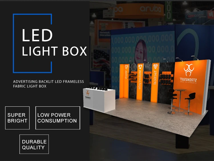 Outdoor Trade Show Led Booth Light Box Backlit Trade Show Exhibition