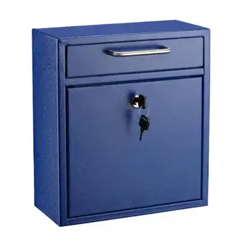 Custom Size Drop Box Wall Mounted Locking Mailbox with Key and Combination Lock for Office Home