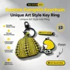 Porte-clés citrouille personnalisé, style artistique unique, léger et portable
